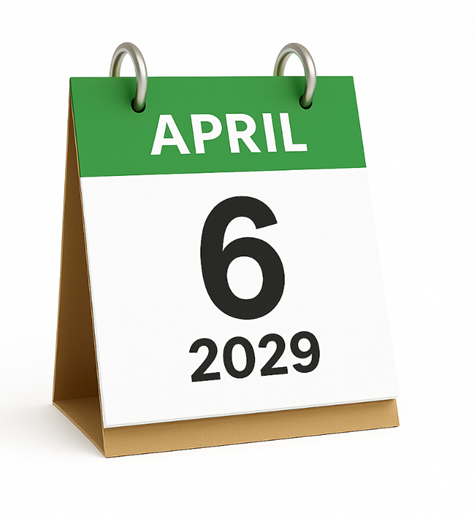 6 April 2029